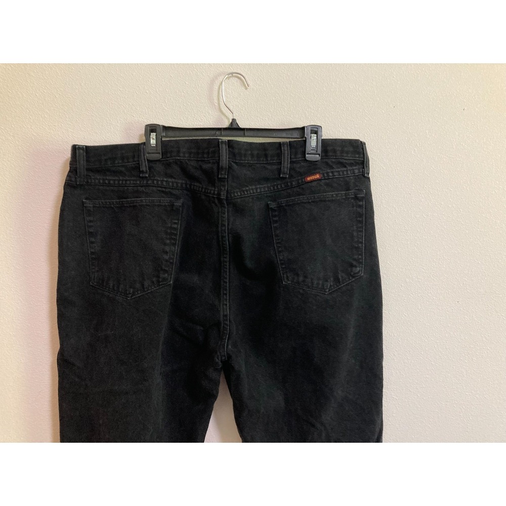 Rustler Black Denim Jeans Size 44x30 Men Straight Pockets - Picture 5 of 8